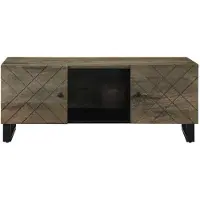 vidaXL Table basse noire 100x54x40 cm en bois massif de manguier