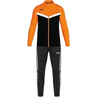 Jako Combinaison unisexe en polyester Iconic, Couleur:noir/orange néon, Taille:S