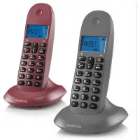 Motorola C1002 Wireless Landline Phone 2 Units Rouge,Noir One Size / EU Plug 220V