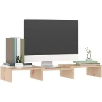vidaXL Support d'écran 60x24x10,5 cm pin massif