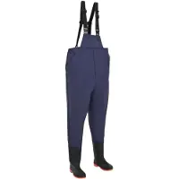 vidaXL Cuissard Avec Bottes Polyester Enduit De Pvc Dimensions 40 Bleu
