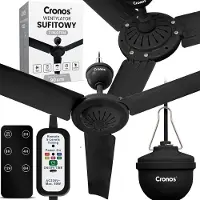 Cronos Ventilateur de plafond FC11-90 90 cm Noir + Télécommande