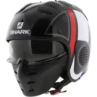 Shark X-Drak Trial Helm Terrence glans zwart wit rood XS - Motorhelm Scooterhelm (XS)