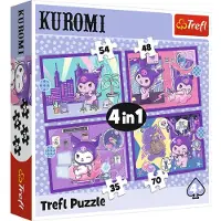 Trefl Puzzle 4en1 Le jour de Kuromi 34676