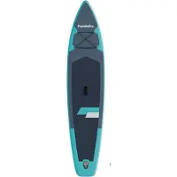LifeGoods SUP Board Touring - 165 KG de capacité de charge - 365 x 76 cm - gonflable - avec siège - paquet Sup complet - Turquoise
