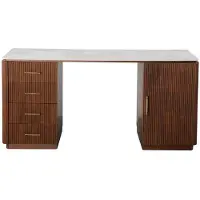 Pole to Pole Bureau Urban Chic avec plateau en céramique - Marron foncé