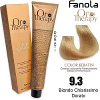 Fanola Color Keratin Oro Puro 9/3 Rubio Clarisimo Dorado 100ml