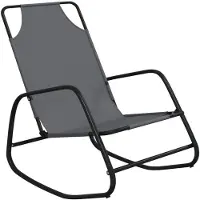 vidaXL Chaise longue à bascule 2 pcs. Gris Acier et Textilène