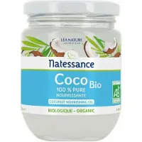 Natessance Huile de Coco Bio 100 % Pure Pressée à Froid 200 ml Huile