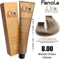 Fanola Changement-de-couleur Teinture-et-colorationOro Therapy Oro Puro Color Keratin N° 8,00 Blond Clair Intense 100 ml (128,30 € / 1 l)