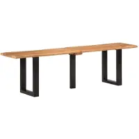 vidaXL Banc 160 cm bois d'acacia massif et acier