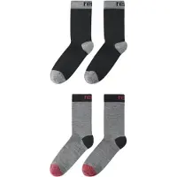 Reima Chaussettes de sport ' Parit ' gris / rouge sang / noir