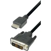 MaxTrack Câble pour moniteur DVI / HDMI (15 m), Câble vidéo, Noir