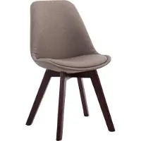 CLP Chaise visiteur Borneo V2 tissu noyer