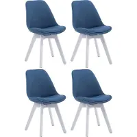 CLP lot de 4 chaises visiteurs Borneo V2 tissu