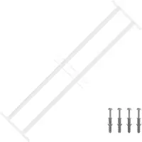 vidaXL Barrière de sécurité pour fenêtre avec 2 barres transversales, 63-114 cm