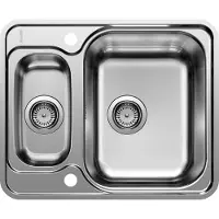BLANCO Lantos 6-IF, Evier de cuisine, pour encastrement normal et à fleur, réversible, inox brossé, 516676