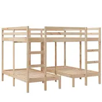 vidaXL Lit superposé triple 160x200/80x160 cm pin massif