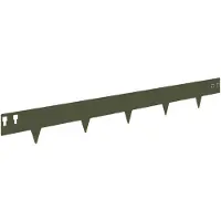 vidaXL Bordure de jardin, 20 pièces, 100 x 12 cm, acier, vert olive