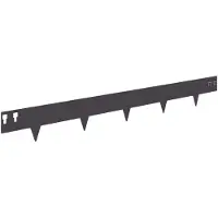 vidaXL Bordure de jardin, 50 pièces, 100 x 12 cm, acier, noir