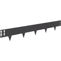 vidaXL Bordure de jardin, 50 pièces, 100 x 15 cm, acier, noir
