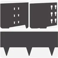 vidaXL Bordure de jardin, 30 pièces, 100 x 25 cm, acier, noir