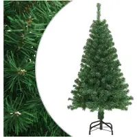 vidaXL Arbre de Noël artificiel avec branches épaisses vert 150 cm PVC