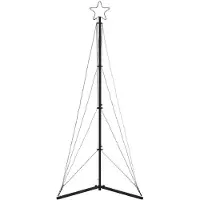 vidaXL Sapin de Noël à LED 363 LED bleu 182 cm