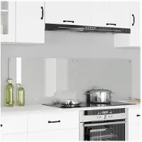 vidaXL : 2 panneaux de protection pour cuisine, transparents, 80 x 50 cm, en verre trempé