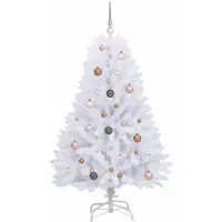vidaXL Sapin de Noël artificiel 80 x 80 x 150 cm PVC et métal