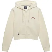 Superdry Veste de survêtement 'Essential' bourgogne / blanc cassé