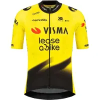 Tvl Maillot de cyclisme à manches courtes, réplique de l'équipe Team Visma Lease A Bike, modèle 2026, couleur jaune, pour garçon de 8 ans