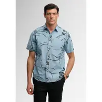 Superdry Chemise 'Vintage Loom' bleu clair / noir