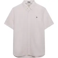 Superdry Classic Seersucker Short Sleeve Shirt Beige M Homme