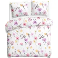 Darymex Linge de lit, parure de lit en satin de coton, haute qualité 200x220 satynlove 1559-1 Fleurs