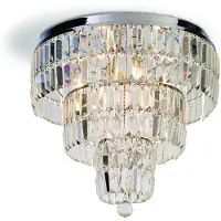 Searchlight pLAFONNIER 6LT, CHROMÉ AVEC VERRE CLAIR. IP44