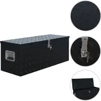 vidaXL Boîte en aluminium 1085 x 370 x 400 mm Noir