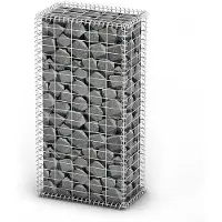 vidaXL Panier de gabion avec couvercle Fil galvanisé 100x50x30 cm