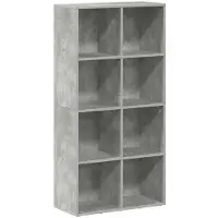 vidaXL Bibliothèque/Buffet Gris béton 66x30x130 cm Bois d’ingénierie