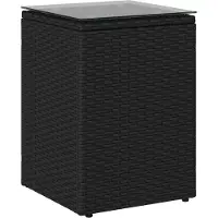 vidaXL Table d'appoint Noir polyrotin