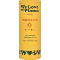 We Love The Planet Vegan Sunscreen (Crème solaire, Crème solaire visage, SPF 50, 40 ml)