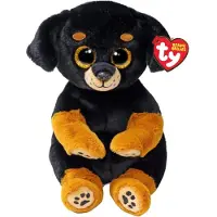 TY Animal en peluche Beanie Bellies Randi le chien 15 cm Noir et Marron