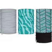 Avento Echarpes actives Junior polyester/polaire Aqua/gris 3 pièces