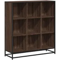 vidaXL Bibliothèque chêne marron 97,5x33x107,5cm bois ingénierie métal