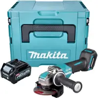 Makita GA 047 GD101 Meuleuse d'angle sans fil 40 V max. 125 mm X-LOCK Brushless + 1x batterie 2,5 Ah + Makpac - sans chargeur