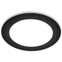 Briloner JEFT Spot LED encastrable 230V, plat, 22 cm de diamètre, lumière blanc neutre, noir, Ø22 x 3 cm