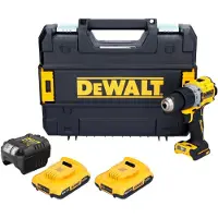 DeWalt DCD 805 D2T Perceuse-visseuse à percussion sans fil 18 V 90 Nm Brushless + 2x batterie 2,0 Ah + chargeur + TSTAK