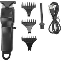 INF Tondeuse professionnelle sans fil avec affichage LED, lame en acier et autonomie 60 minutes Le noir