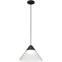 Beneito Faure Suspension Led Ark 6W 3000K 90º Noir/Transparent, Design Conique Pour Intérieurs - Éclairage Élégant