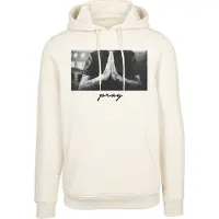 Mister tee Sweat-shirt 'Pray' crème / noir / noir chiné